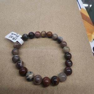 Moss Agate Beaded Stretch Bracelet